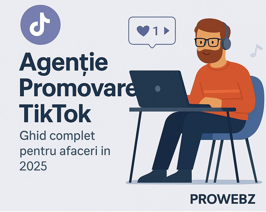 agenție promovare TikTok pentru afaceri – strategie marketing digital PROWEBZ 2025